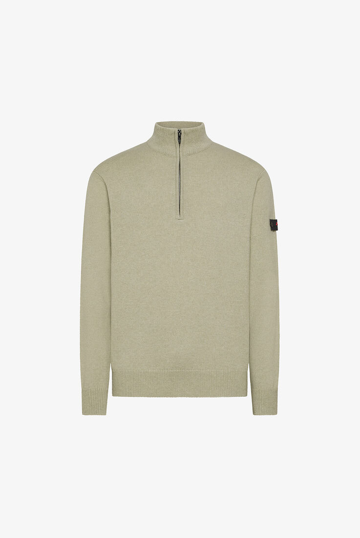 Pullover aus Yakwolle mit halbem Rei&szlig;verschluss  Peuterey - still-fondo-neutro