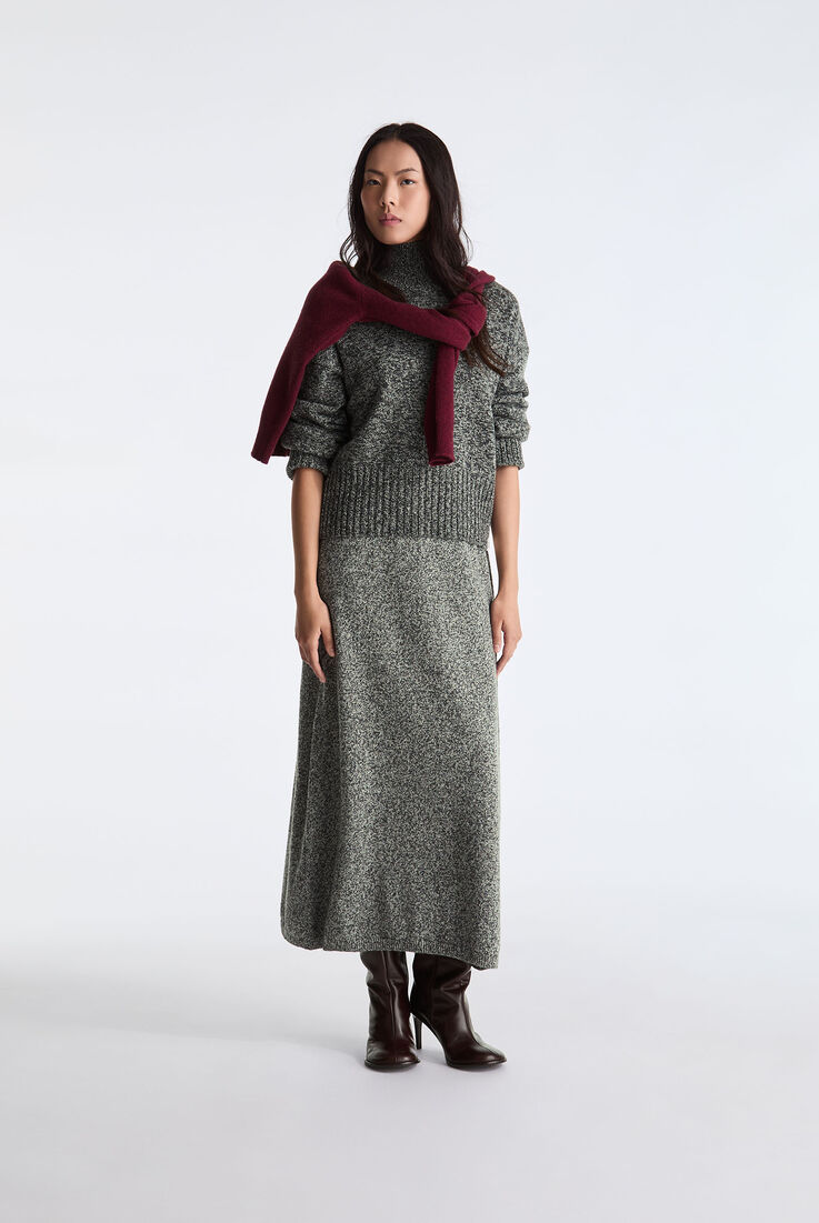 Long Moulin&eacute; Wool Skirt  Peuterey - medium
