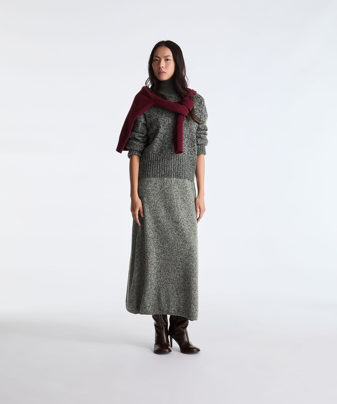 Long Moulin&eacute; Wool Skirt  Peuterey - large image number 0