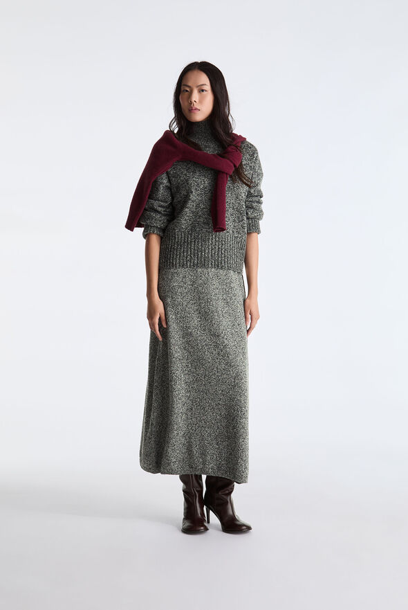 Long Moulin&eacute; Wool Skirt  Peuterey - medium
