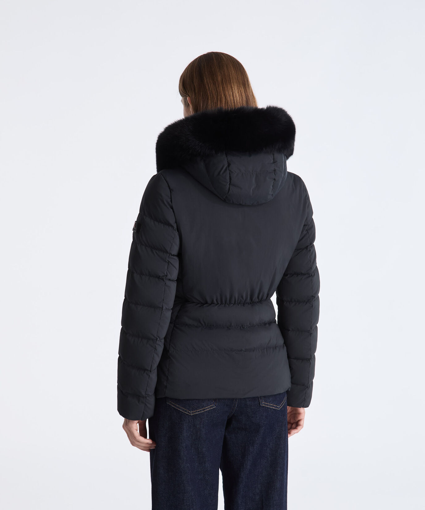 Short Hooded Down Jacket with Fur  Peuterey - large
