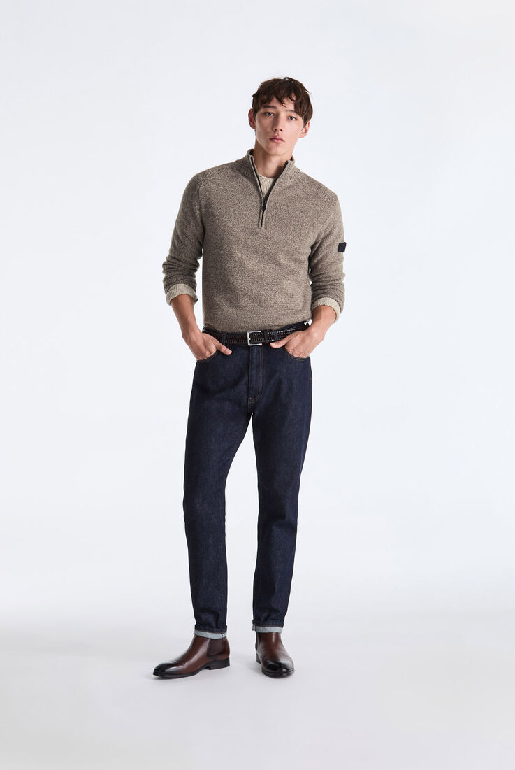 Moulin&eacute; Wool Sweater with Half Zip  Peuterey - medium