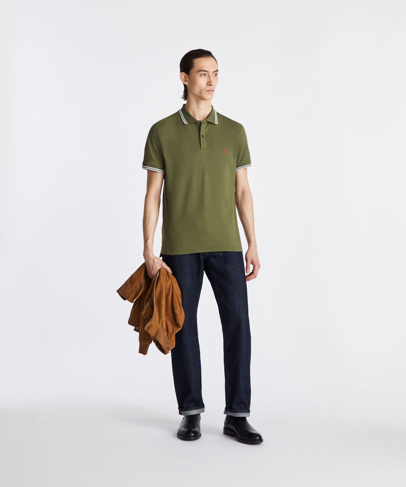 Stretch cotton pique polo shirt  Peuterey - large image number 0