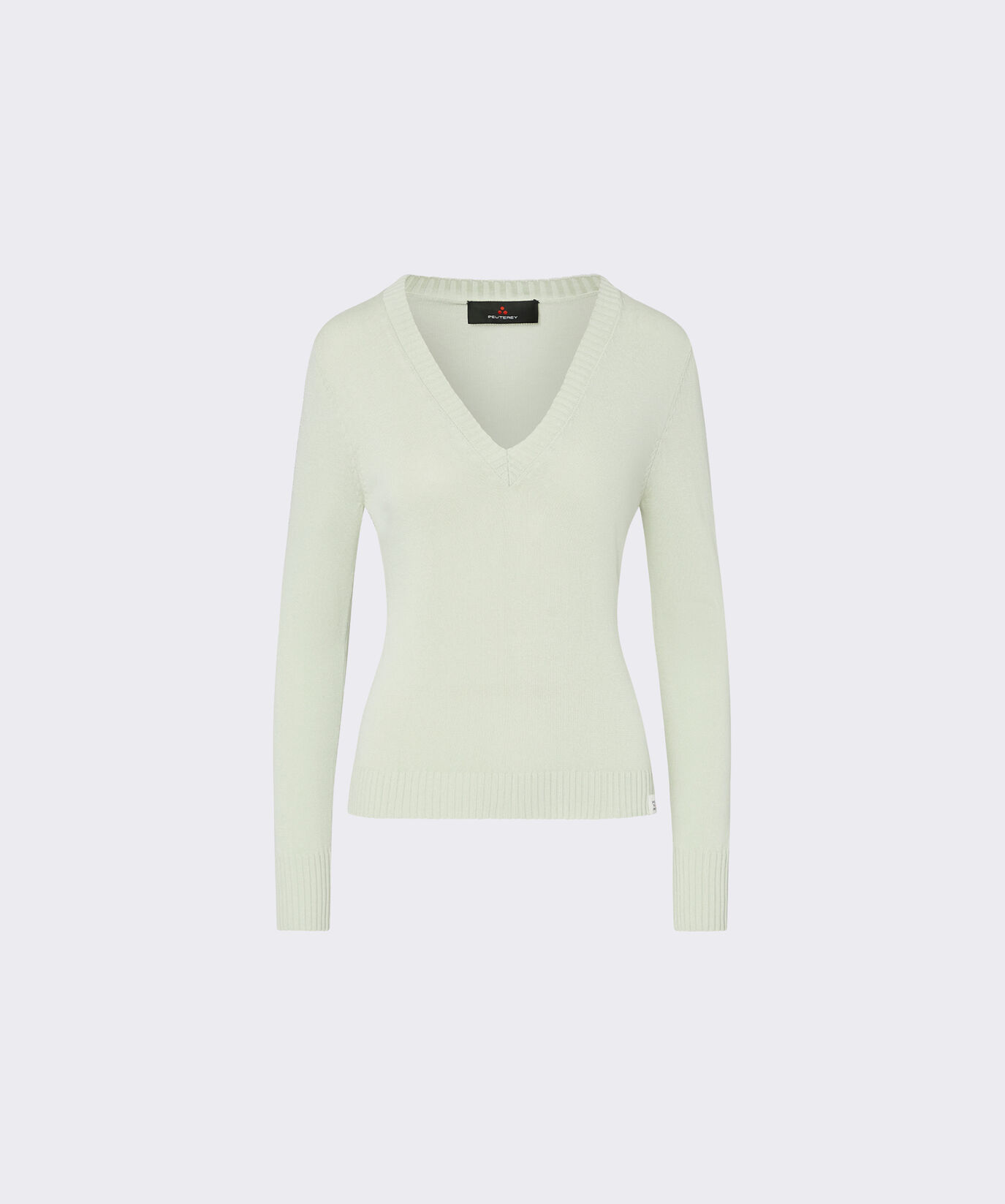 Jersey de tricot en mezcla de viscosa con cuello de pico  Peuterey - large