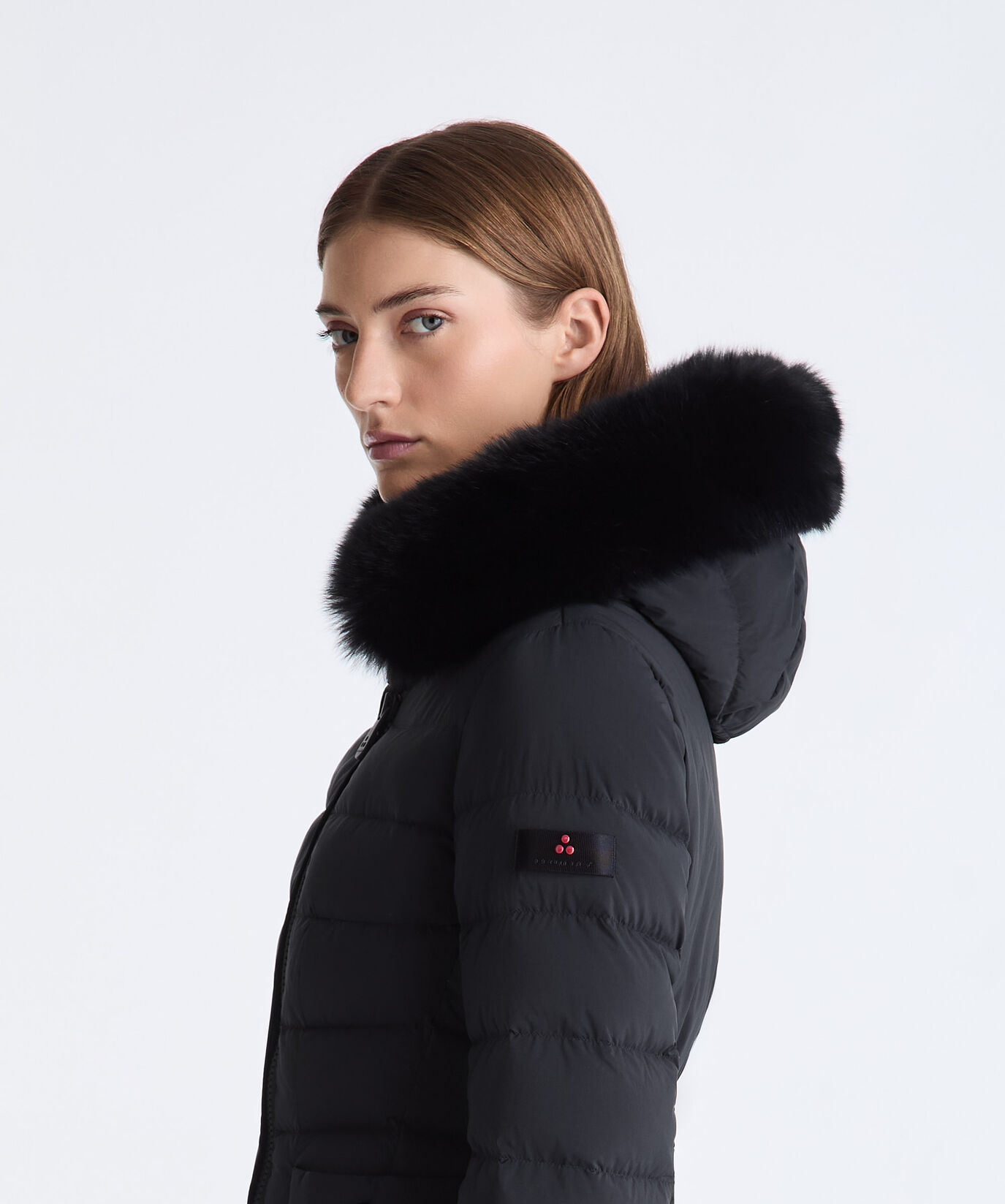 Short Hooded Down Jacket with Fur  Peuterey - large