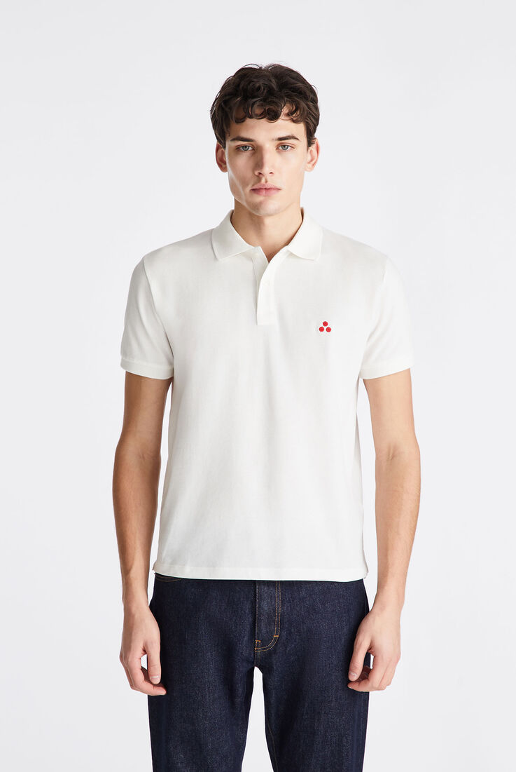 Polo in cotone piqu&eacute; con logo ricamato  Peuterey - medium