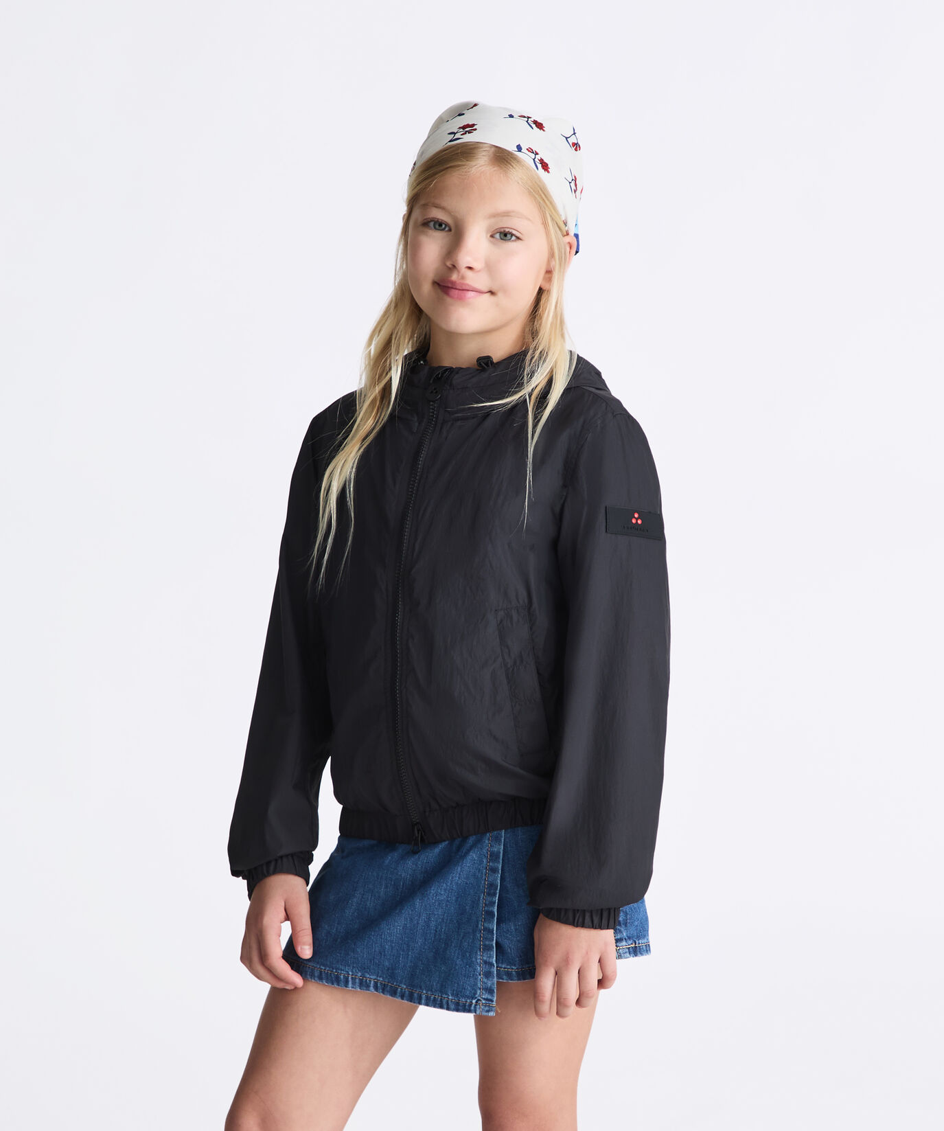 Blouson bomber en toile l&eacute;g&egrave;re de nylon avec capuche  Peuterey - large image number 1