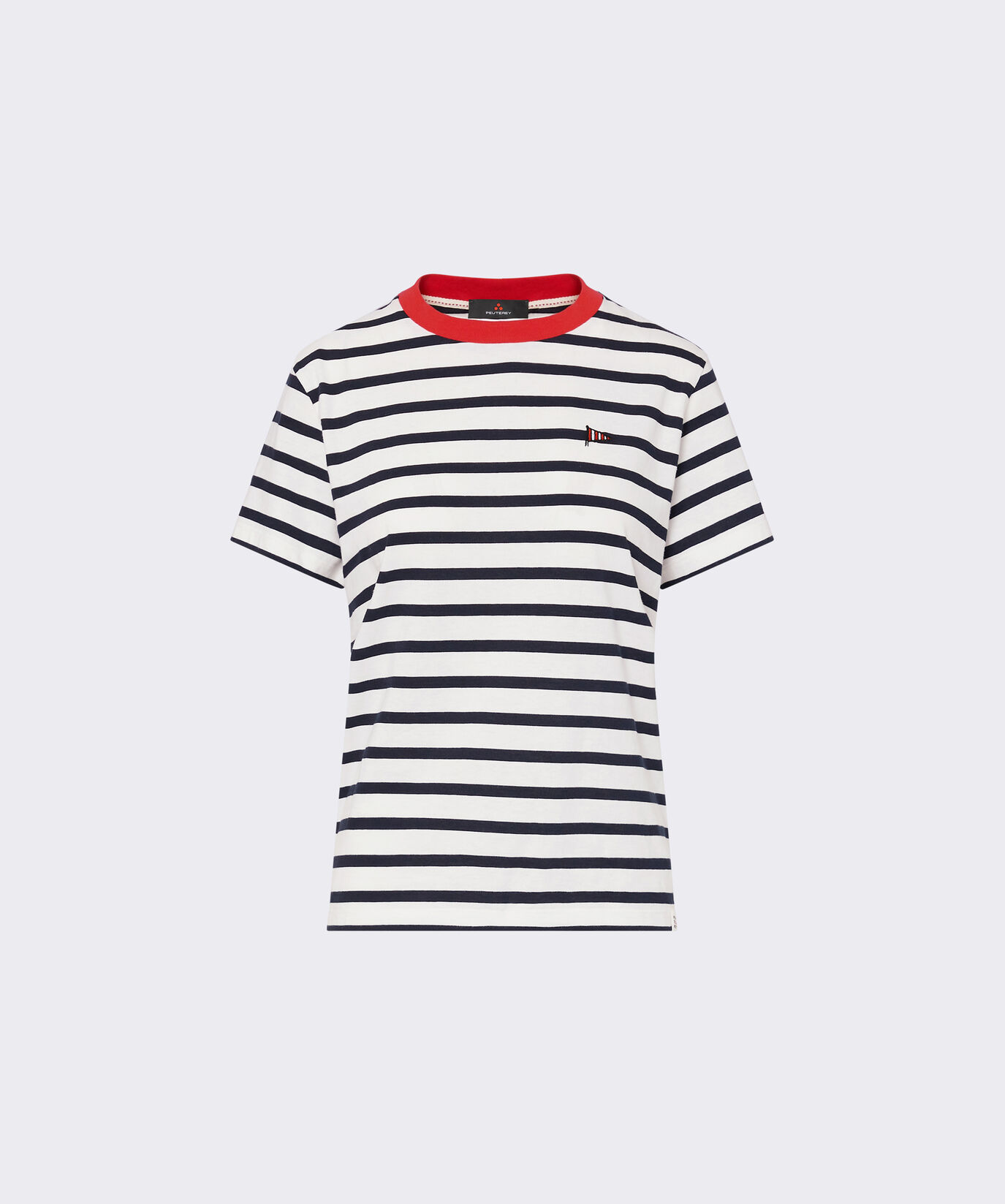 Striped T-shirt with contrasting colour collar  Peuterey - large