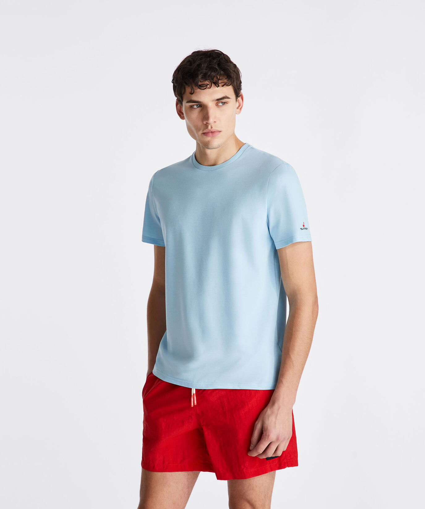 Stretch cotton and silk pique t-shirt  Peuterey - large image number 1