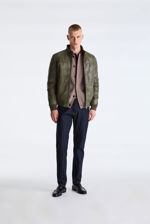 Aged Leather Bomber Jacket  Peuterey - medium