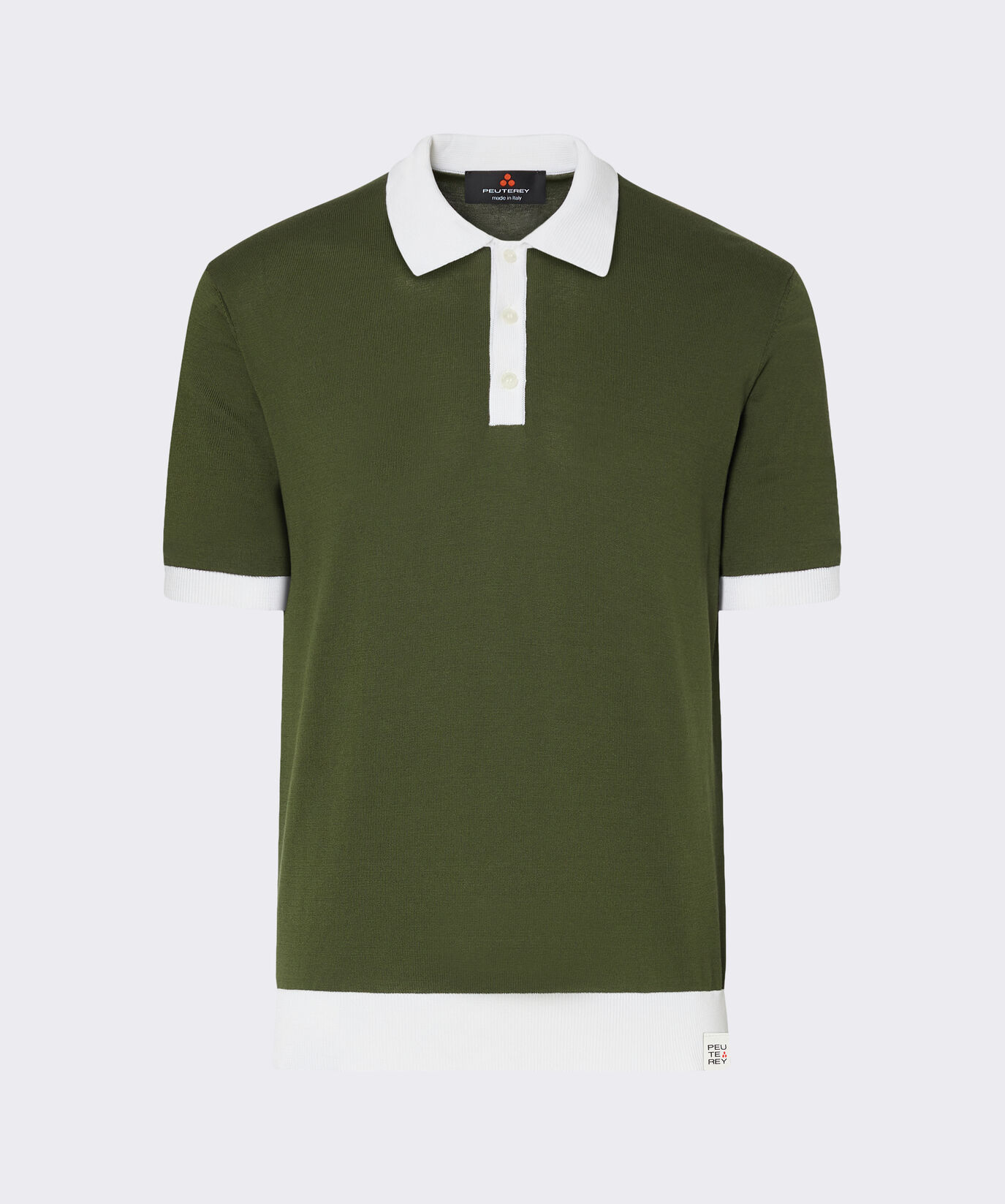 Cotton knit polo shirt with contrasting details  Peuterey - large image number 5