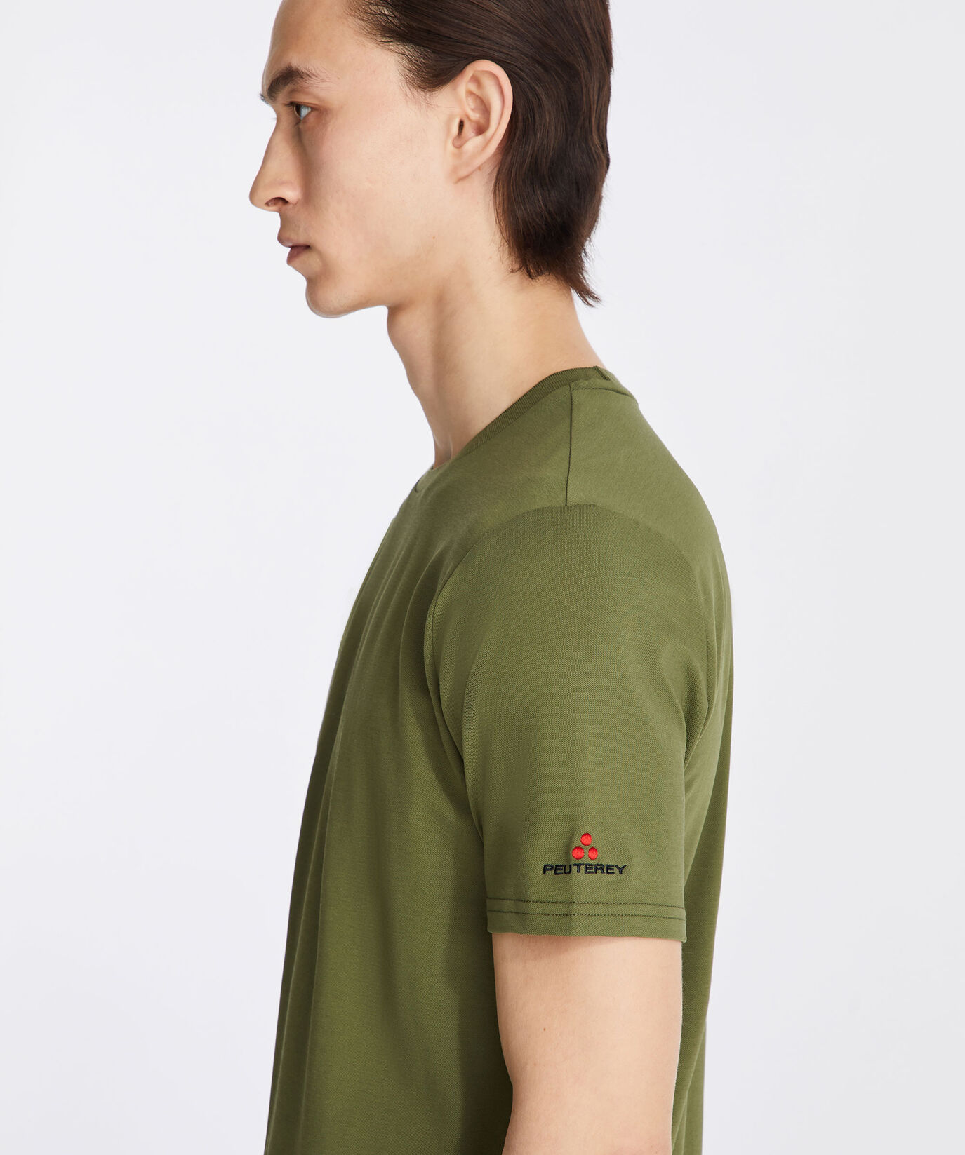 Stretch cotton and silk pique t-shirt  Peuterey - large image number 2