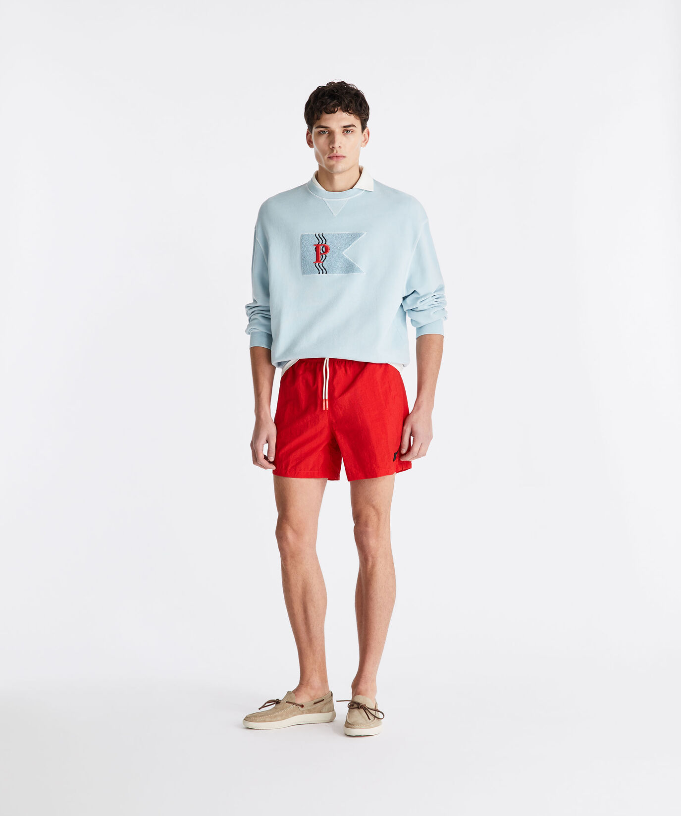 Wrinkled-effect swim trunks  Peuterey - large image number 0