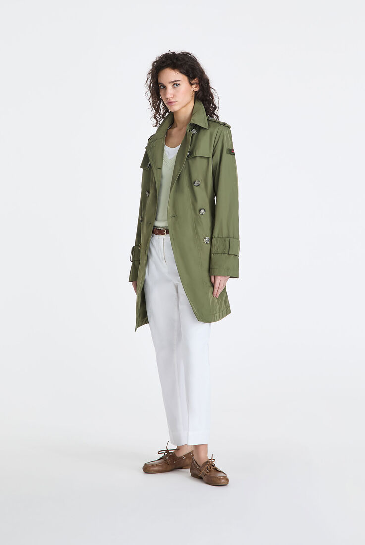 Trench crois&eacute; en taffetas avec ceinture  Peuterey - medium