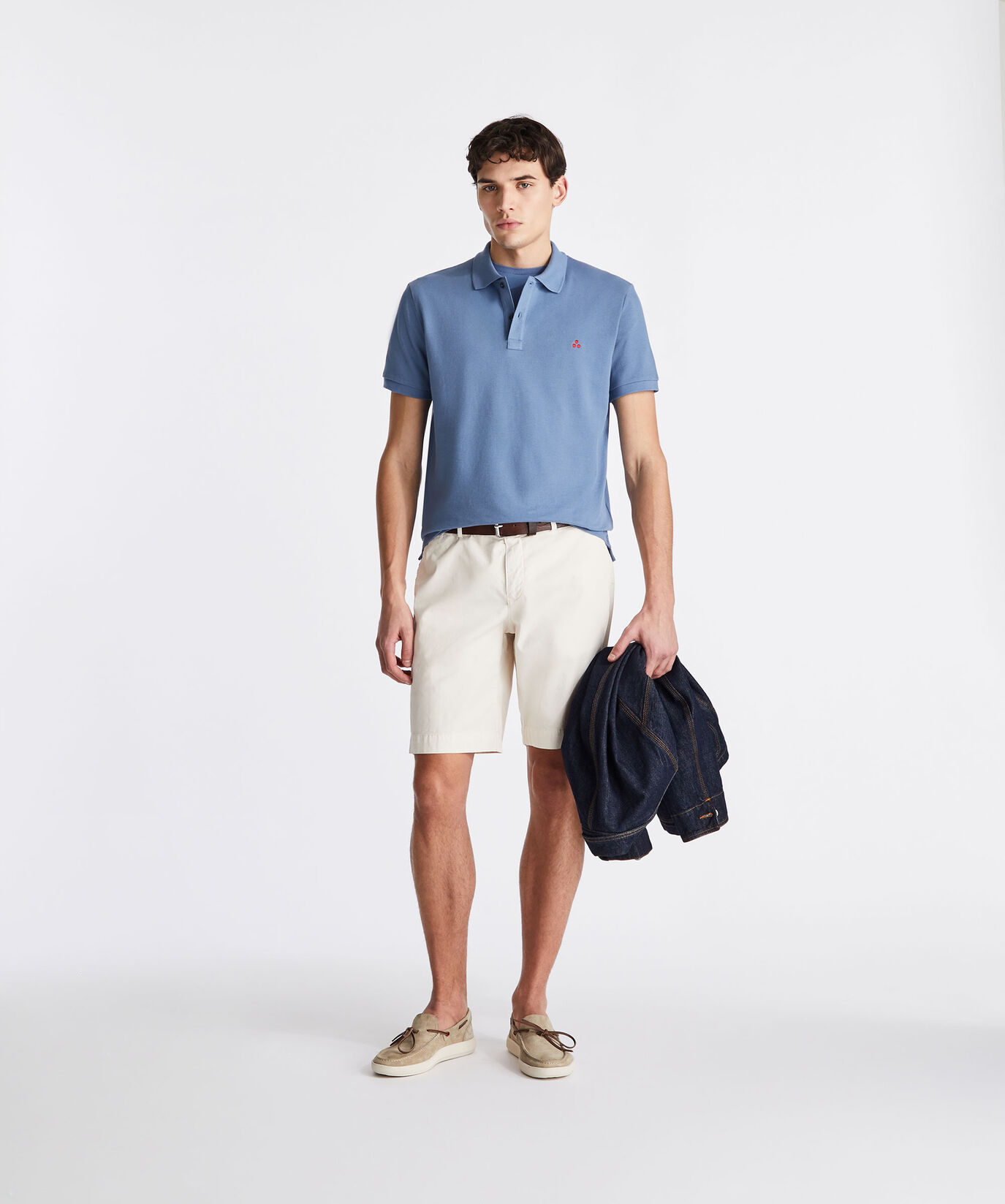 Cotton pique polo shirt with embroidered logo  Peuterey - large image number 0