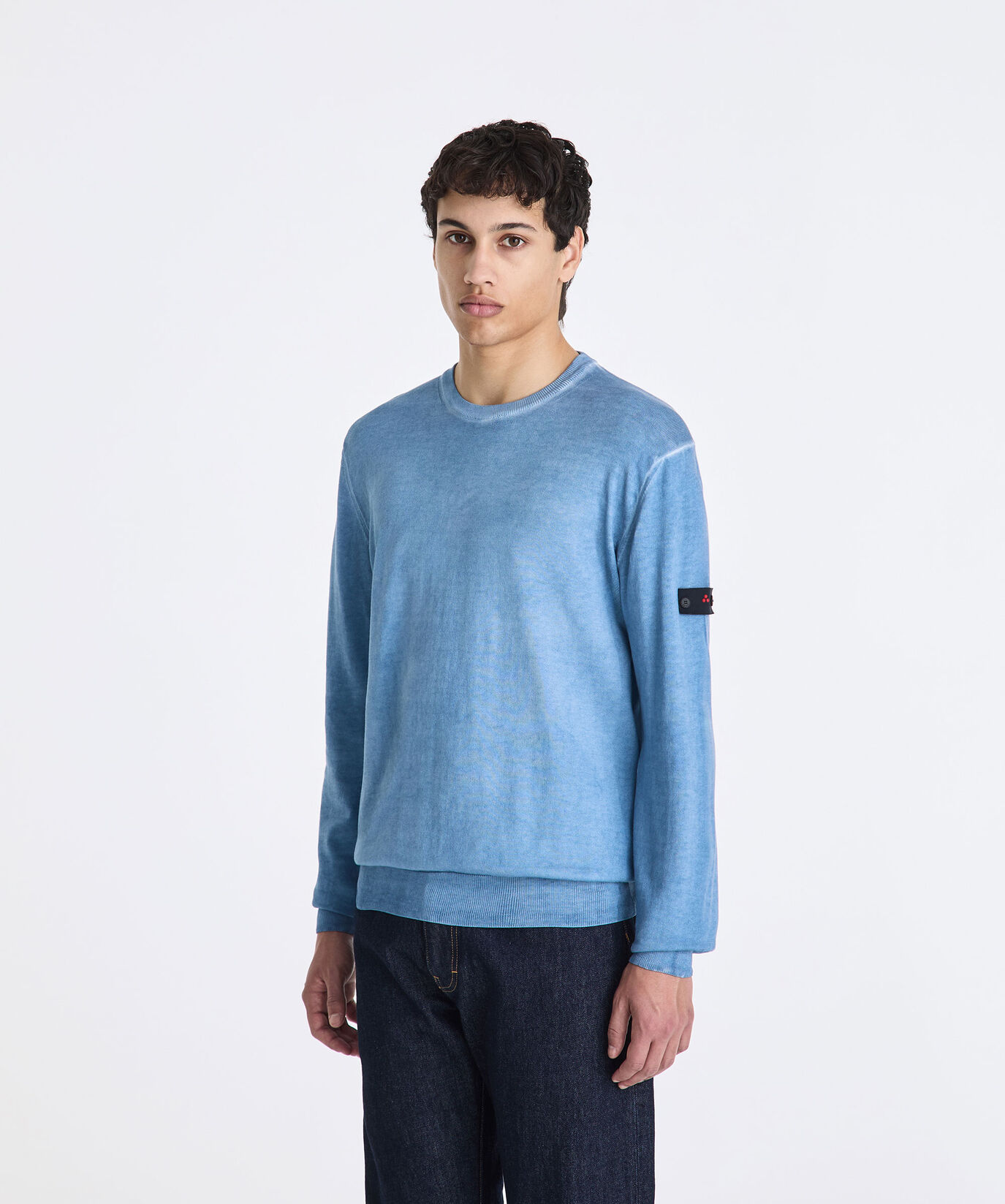 Pull en tricot de coton teint en pi&egrave;ce  Peuterey - large image number 1