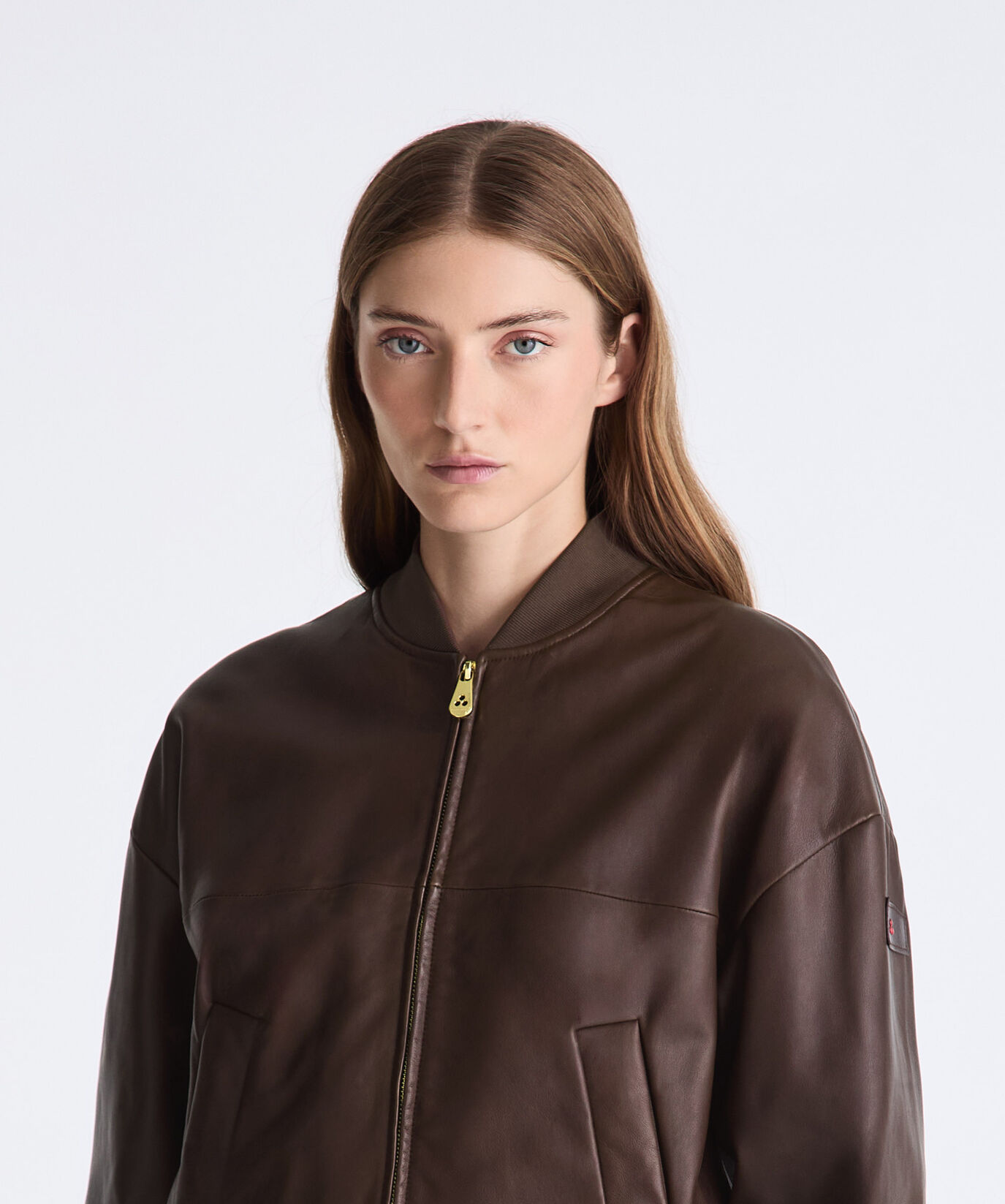 Leather Bomber Jacket with Sheepskin Trim  Peuterey - large