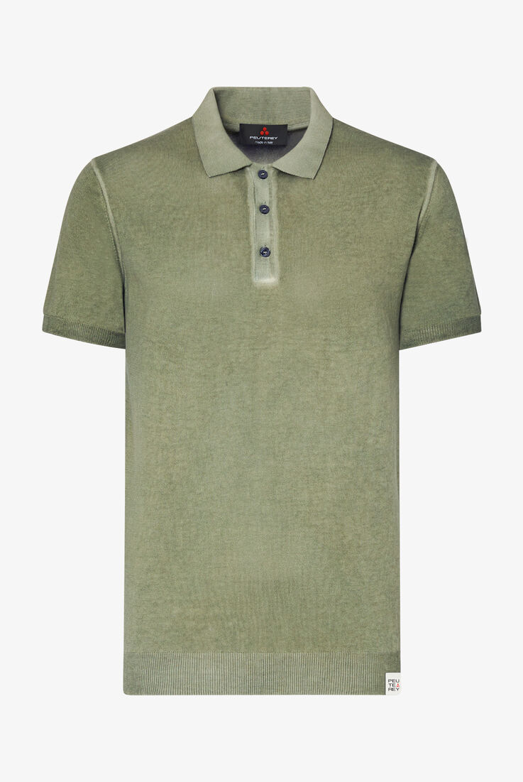 Cotton crepe knit polo shirt  Peuterey - still-fondo-neutro