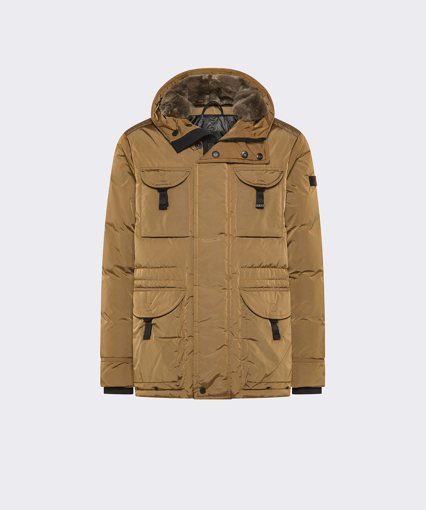 Taffeta Field Jacket with Fur Hood  Peuterey - large