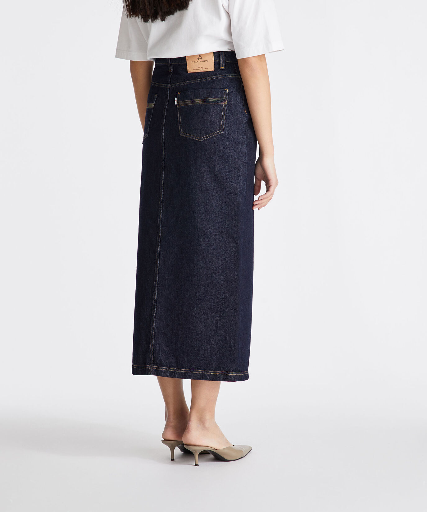 Gonna in denim con spacco sul davanti  Peuterey - large