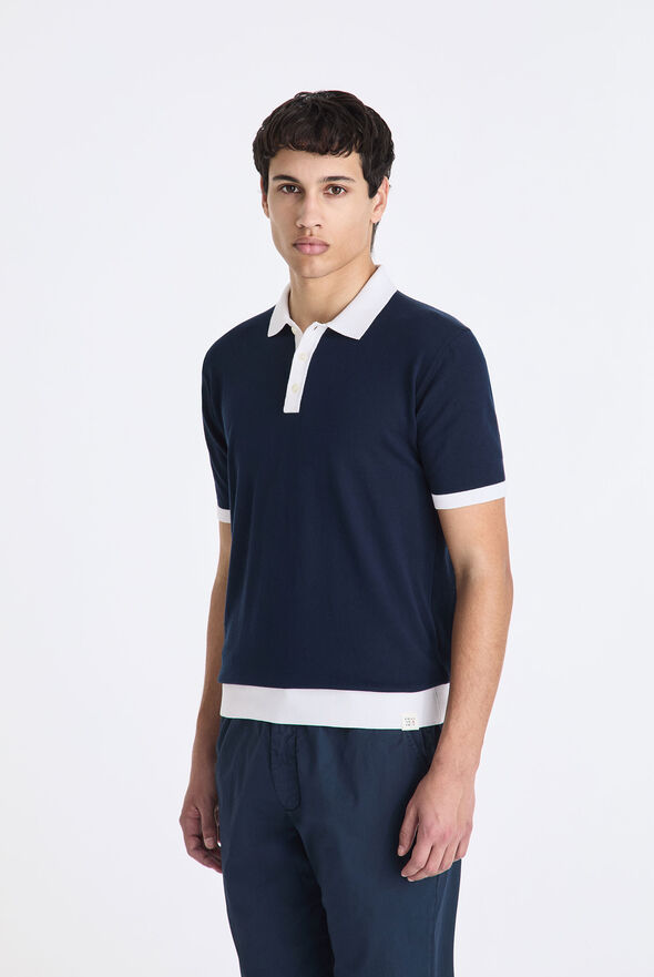 Polo in tricot di cotone con dettagli a contrasto  Peuterey - medium