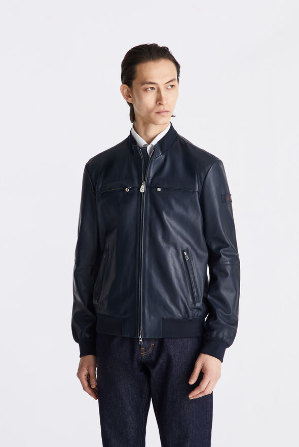 Chaqueta de cuero con bolsillos en el pecho  Peuterey - medium