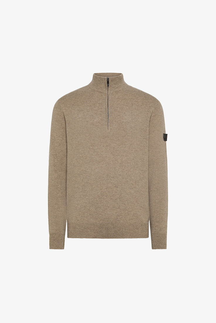 Pullover aus Yakwolle mit halbem Rei&szlig;verschluss  Peuterey - still-fondo-neutro
