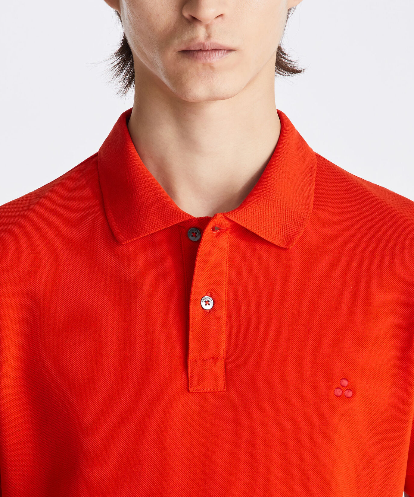 Cotton pique polo shirt with embroidered logo  Peuterey - large image number 2