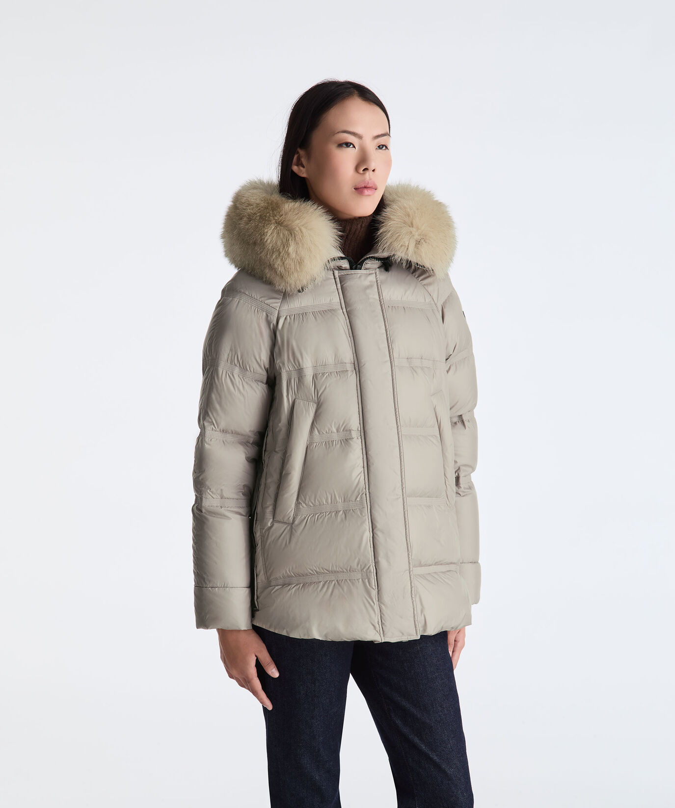 Puffer Jacket with Fur Edging  Peuterey - large image number 1