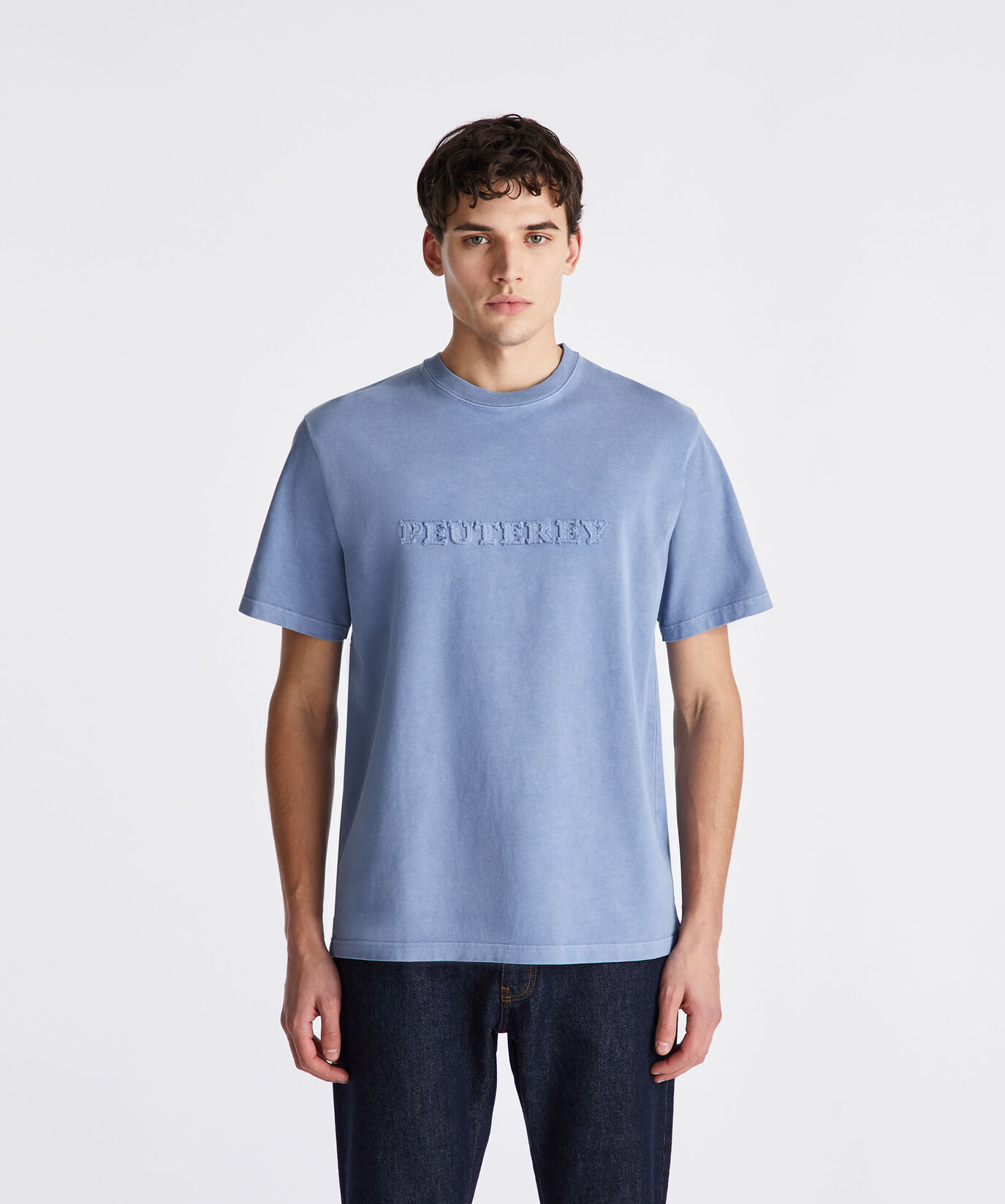 T-shirt avec lettrage en relief brod&eacute;  Peuterey - large image number 1