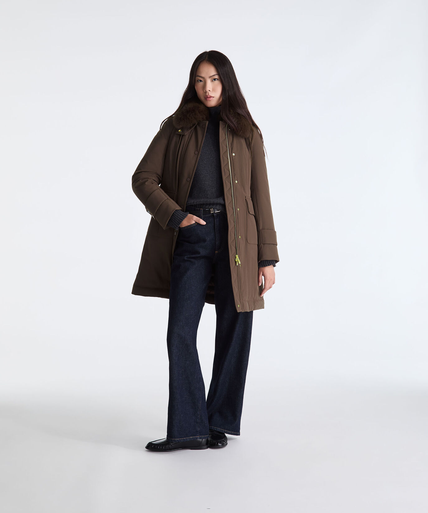 Long Jacket with Fox Fur  Peuterey - large image number 0