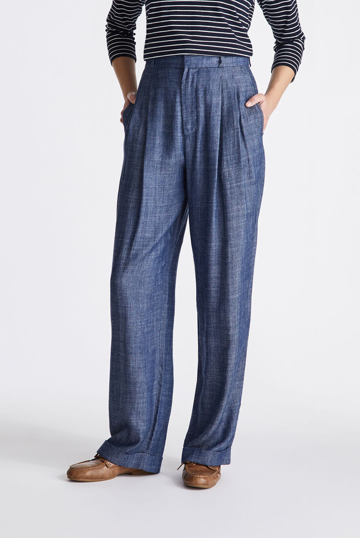 Lyocel and linen blend denim trousers  Peuterey - medium