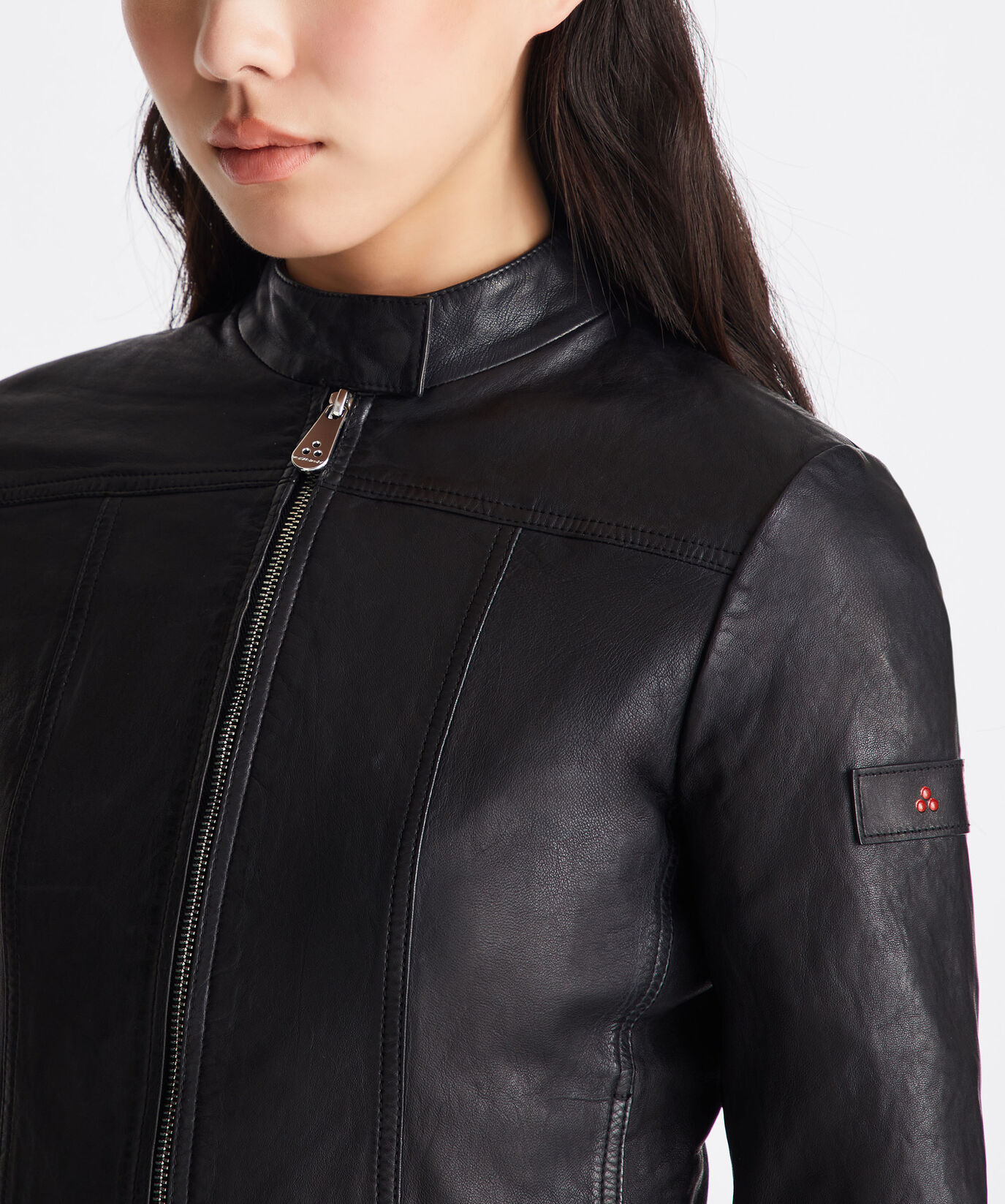 Worn-effect leather biker jacket  Peuterey - large