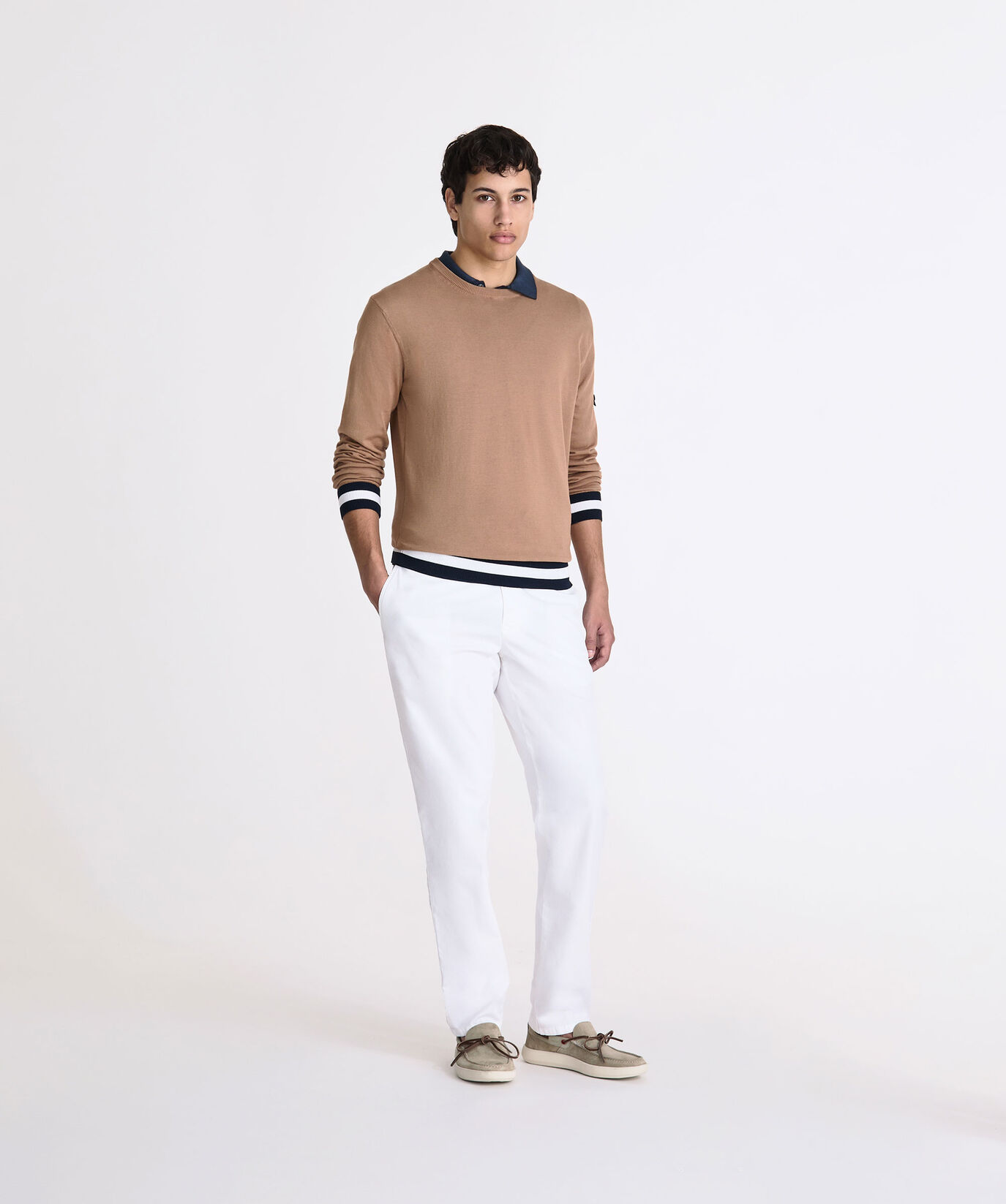 Cotton knit sweater with contrasting details  Peuterey - large image number 0