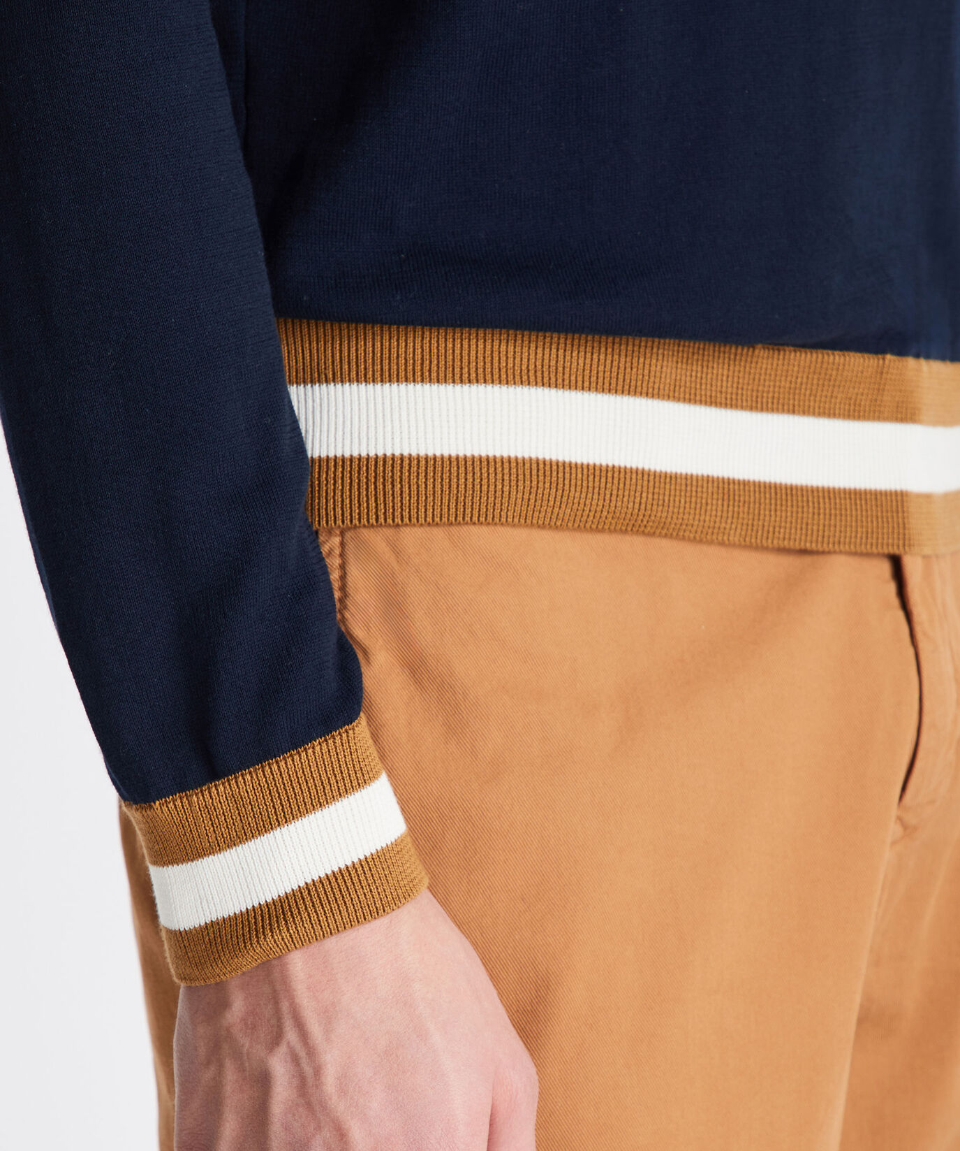 Maglia in tricot di cotone con dettagli a contrasto  Peuterey - large