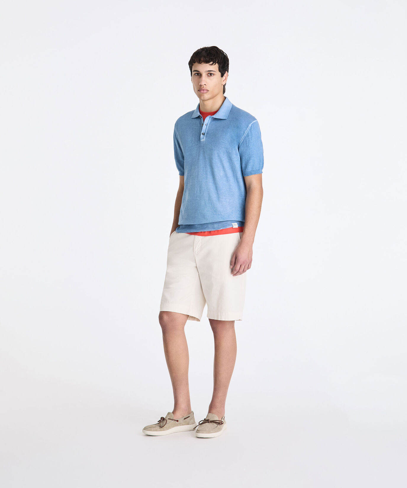 Cotton crepe knit polo shirt  Peuterey - large image number 0