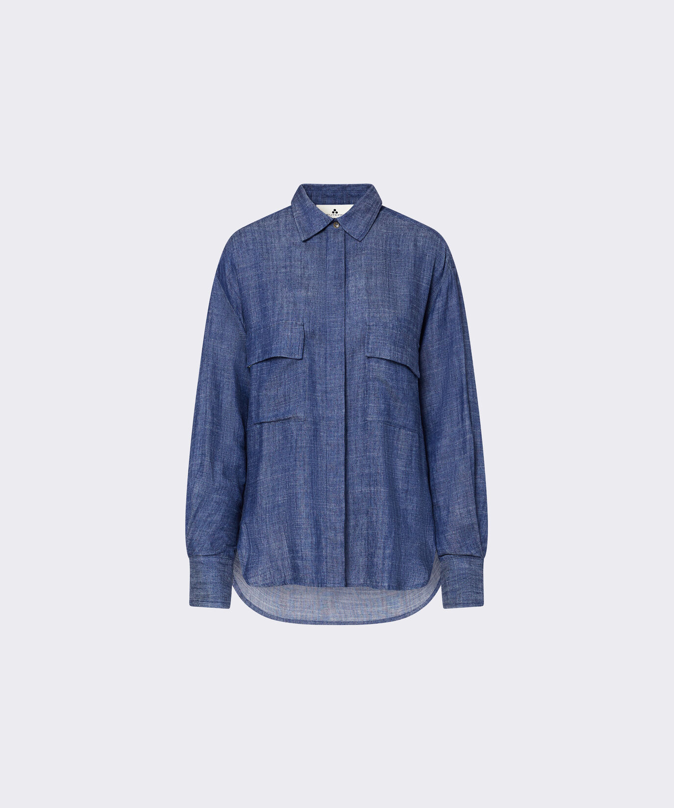Oversize linen-blend denim shirt  Peuterey - large