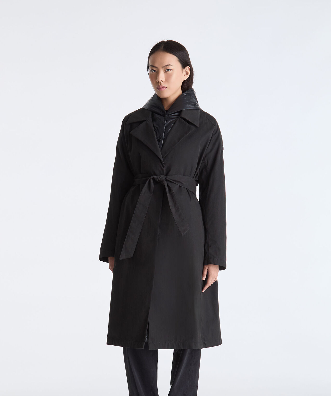 BLACK Twin Jacket with Contrasting Fabrics for Women | Peuterey