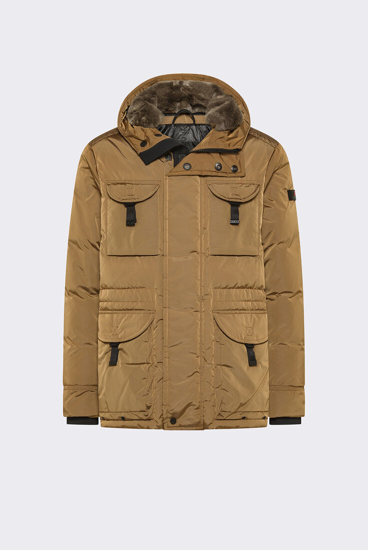 Taffeta Field Jacket with Fur Hood  Peuterey - medium