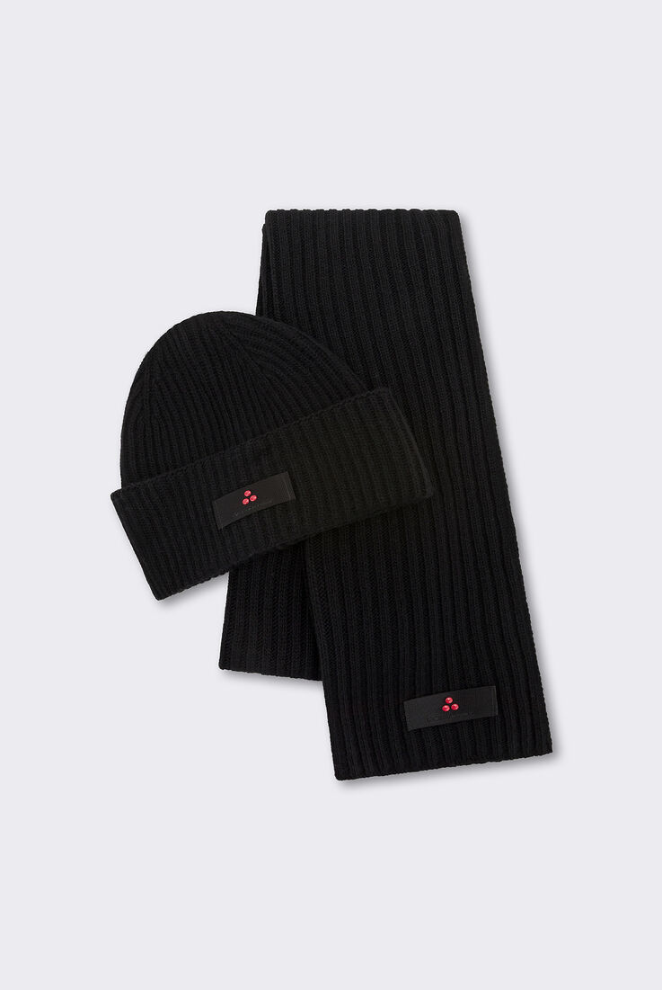 Ribbed Scarf & Hat Set  Peuterey - medium