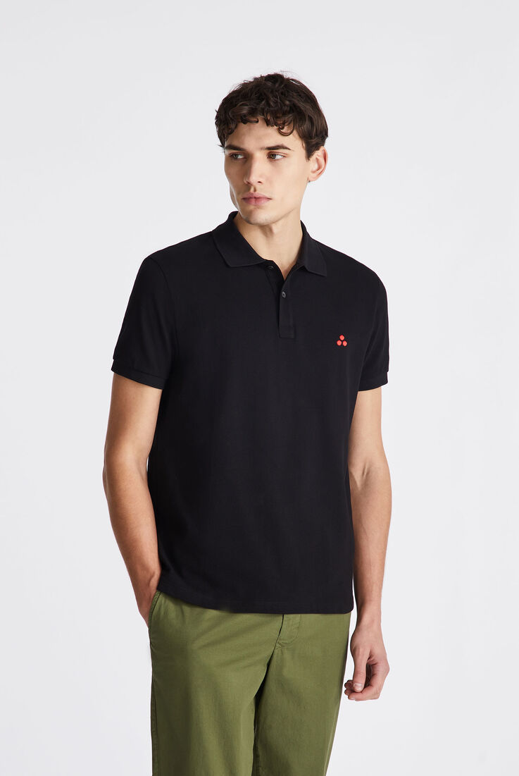 Polo de piqu&eacute; de algod&oacute;n con logo bordado  Peuterey - medium