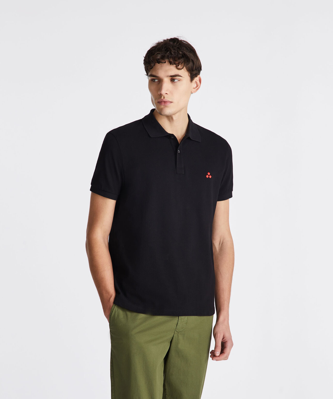 Cotton pique polo shirt with embroidered logo  Peuterey - large image number 1