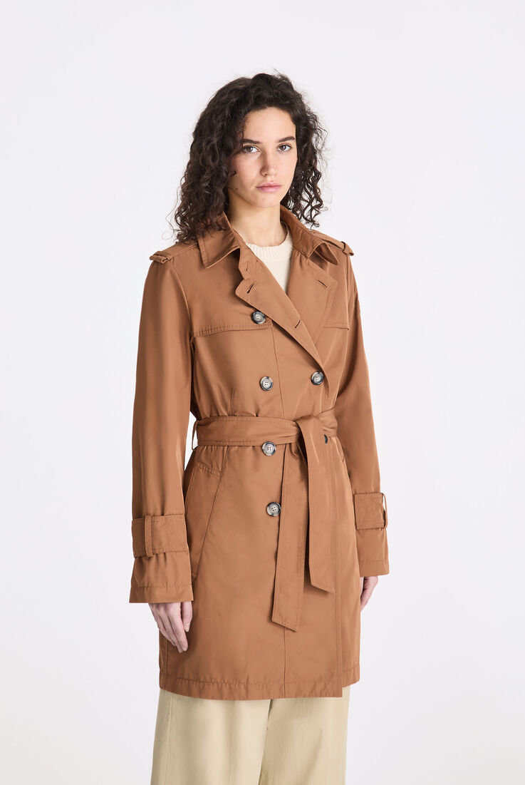 Double-breasted taffeta trench coat with belt  Peuterey - medium