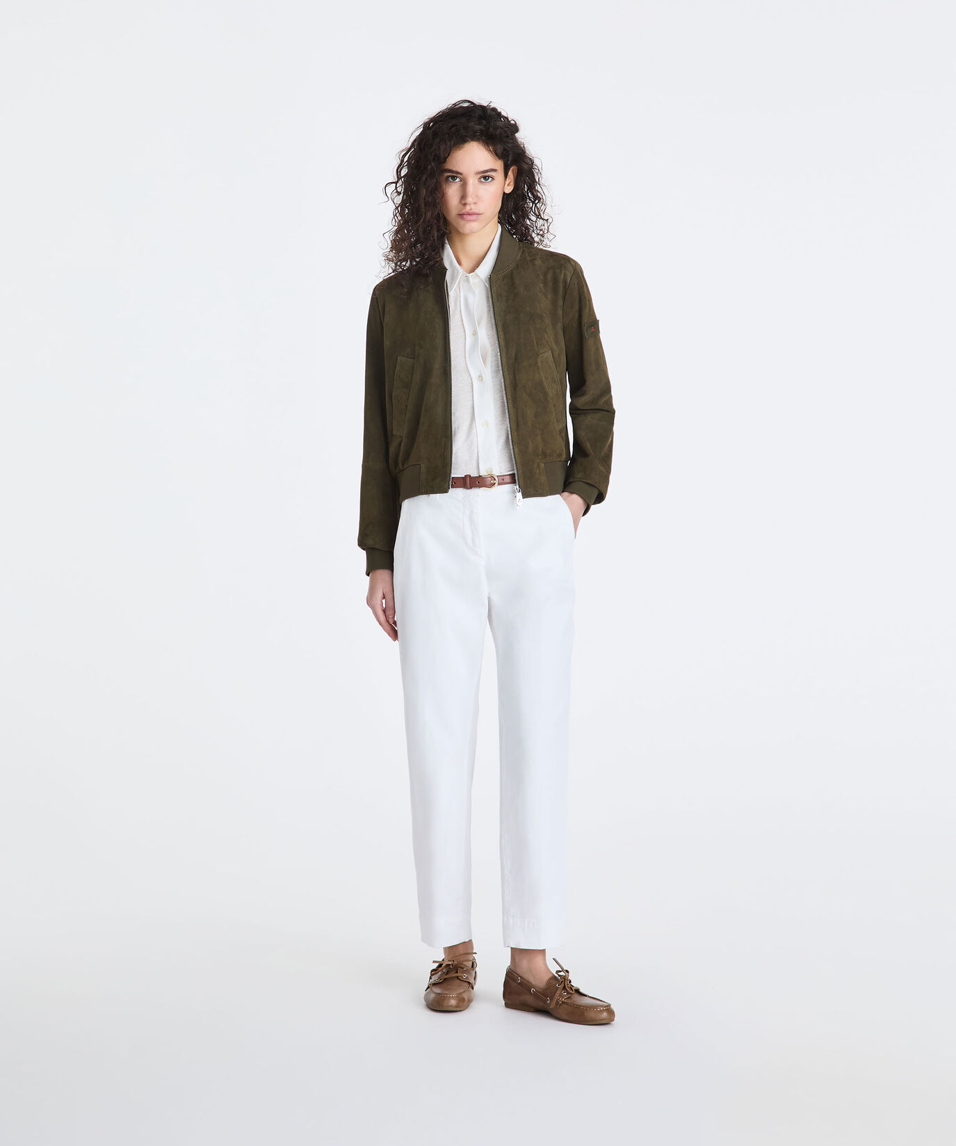 Short suede leather bomber jacket  Peuterey - large image number 0