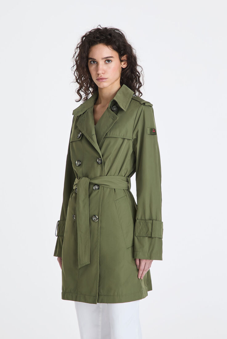 Trench crois&eacute; en taffetas avec ceinture  Peuterey - medium