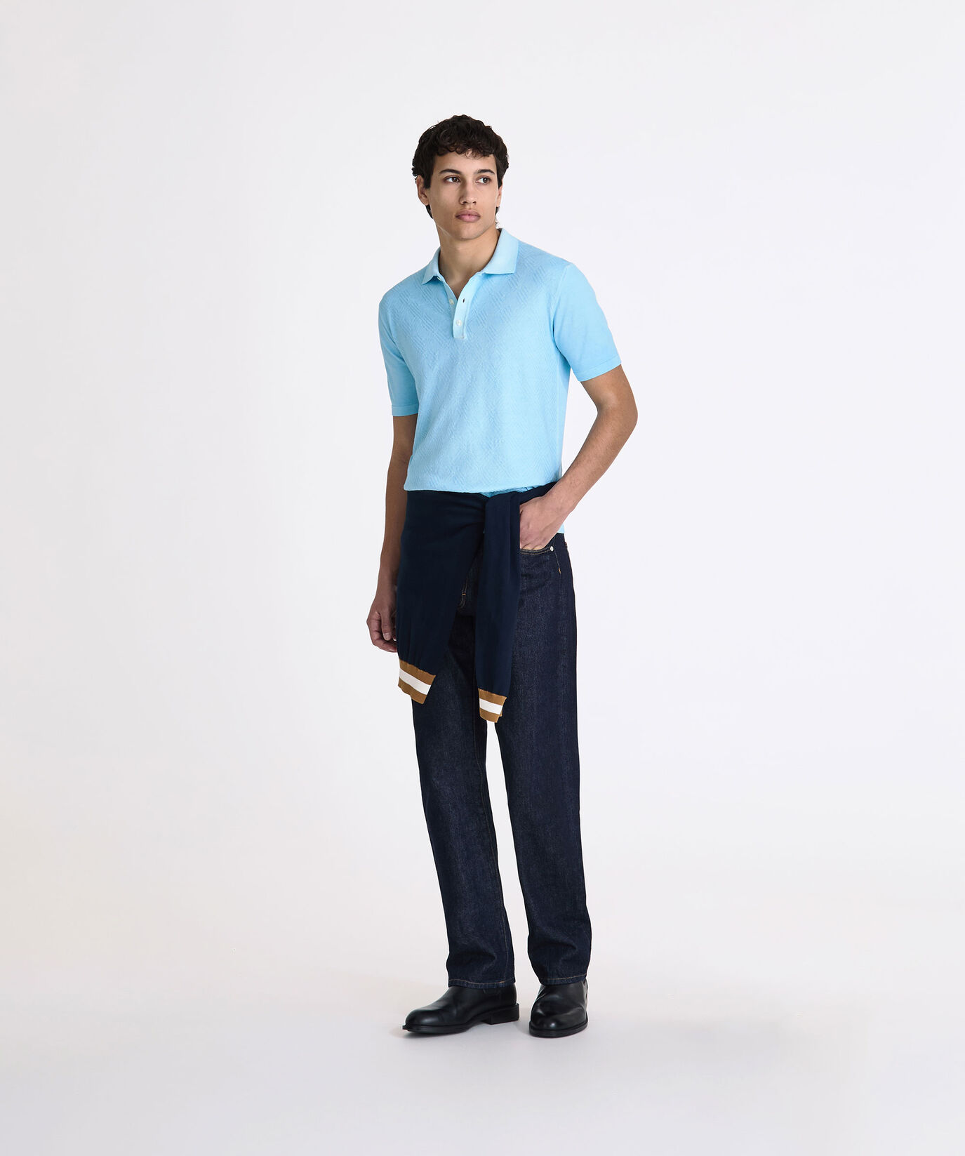 Poloshirt aus st&uuml;ckgef&auml;rbtem Baumwolltrikot  Peuterey - large image number 0