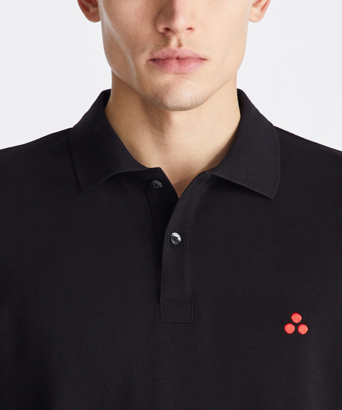 Polo de piqu&eacute; de algod&oacute;n con logo bordado  Peuterey - large