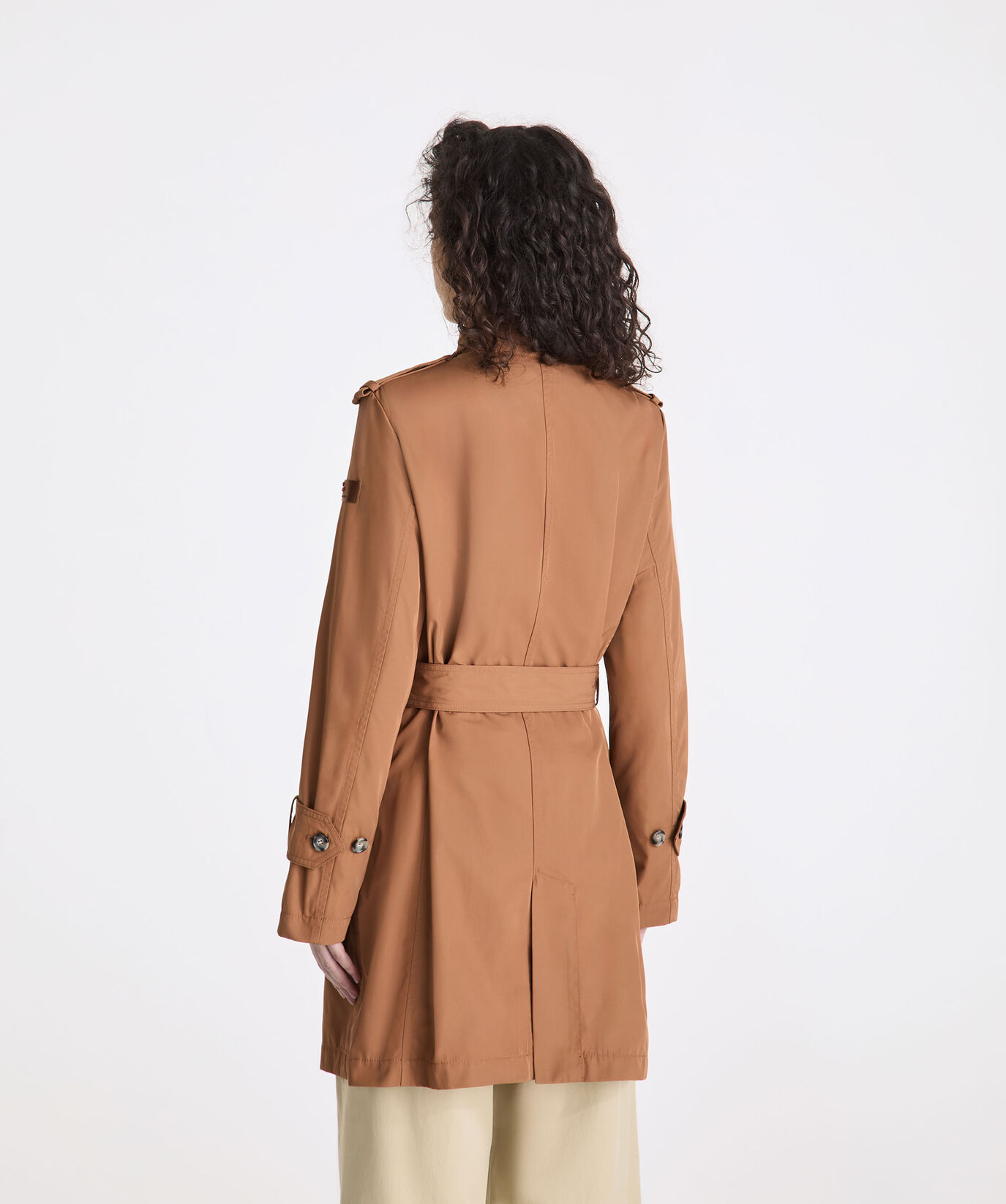 Double-breasted taffeta trench coat with belt  Peuterey - large