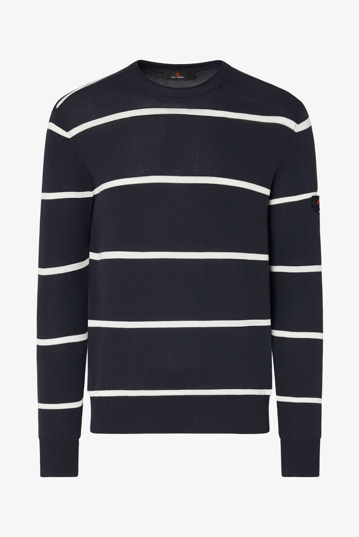 Striped cotton knit crew-neck sweater  Peuterey - still-fondo-neutro