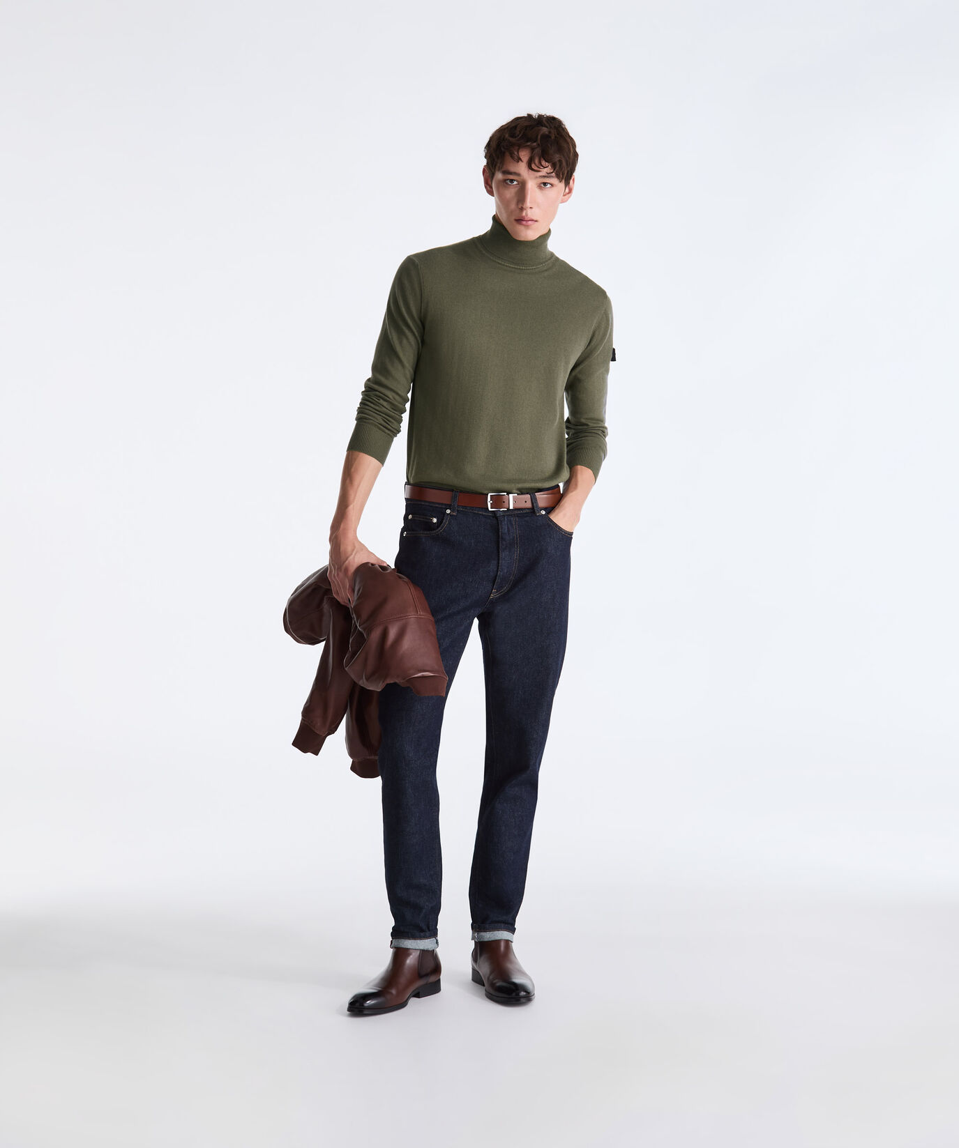 Wool and Cotton Blend Turtle-Neck Sweater  Peuterey - large image number 0